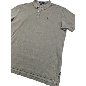 Vintage Y2K Polo Ralph Lauren Blue Pony Men's XXLarge Green Brown Ribbed Shirt